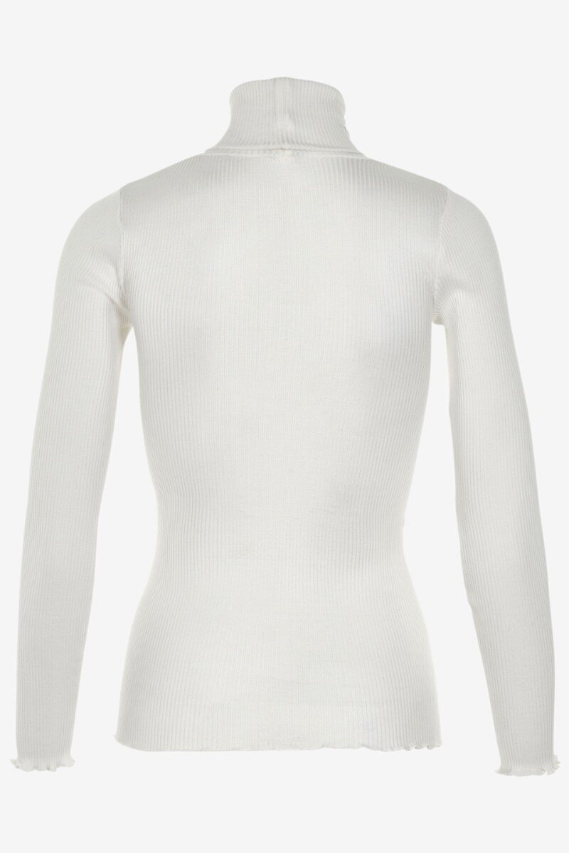 Roller Blouse Off White Classic tight rollneck, perfect for layering - back image