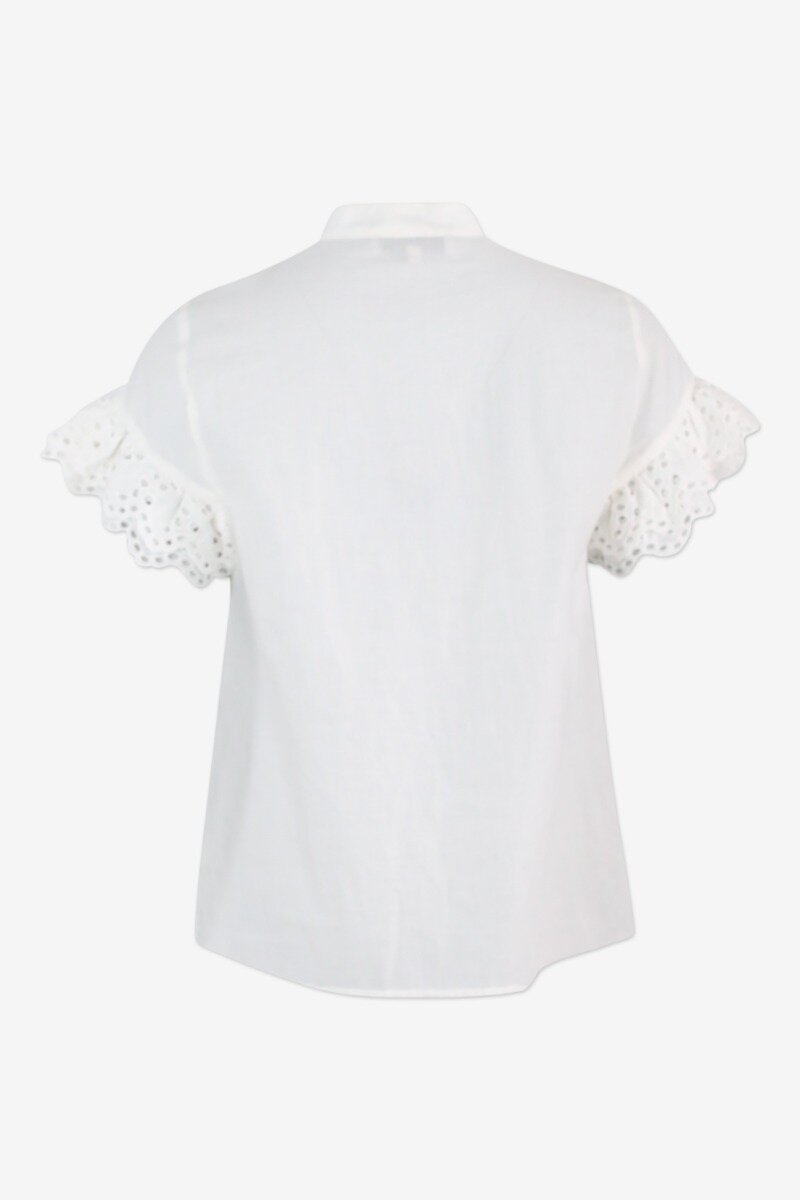 Sally Blouse Off White  - back image
