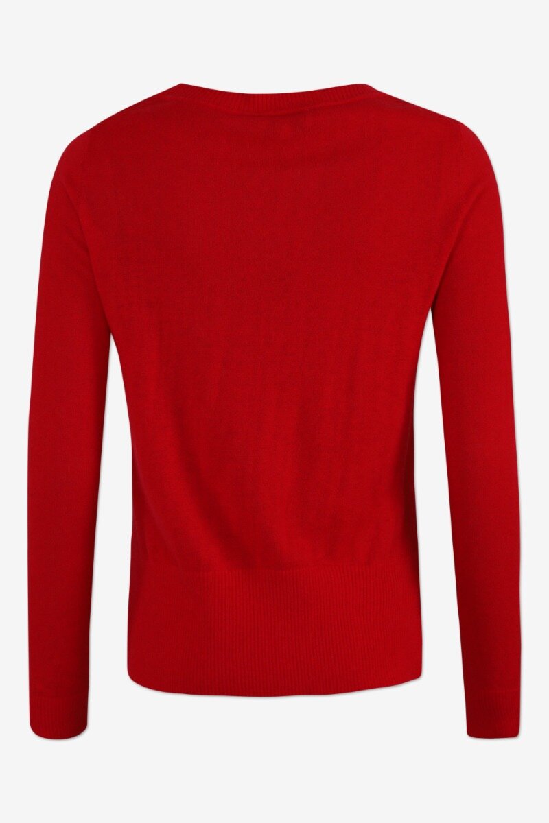 Maquinza Solid Sweater Flame Scarlet  - back image