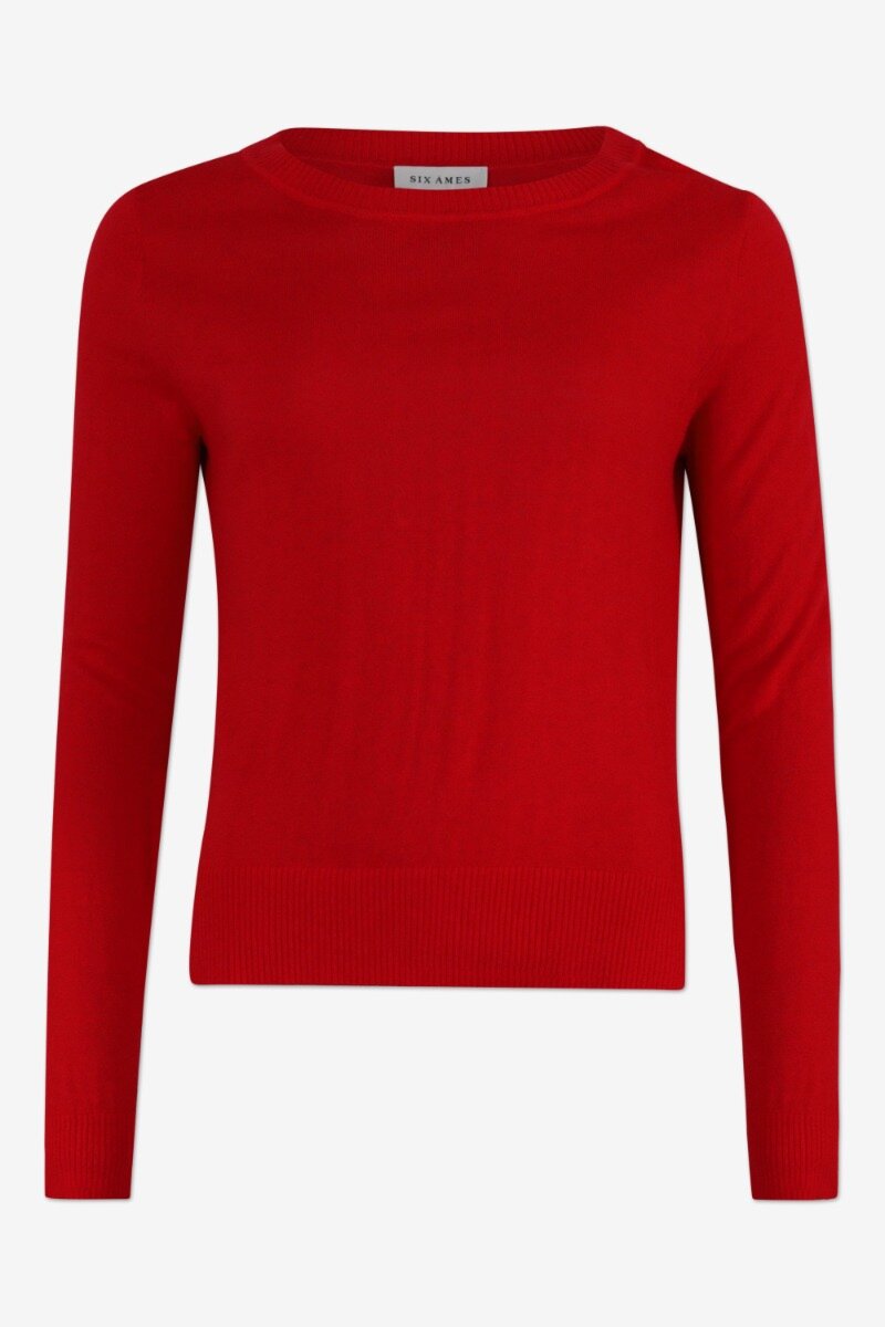 Maquinza Solid Sweater Flame Scarlet  - front image