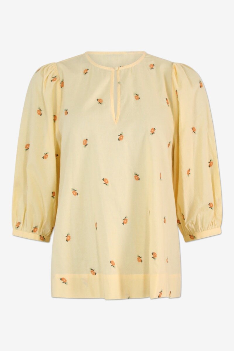 Odetta Shirt Yellow blooming  - front image