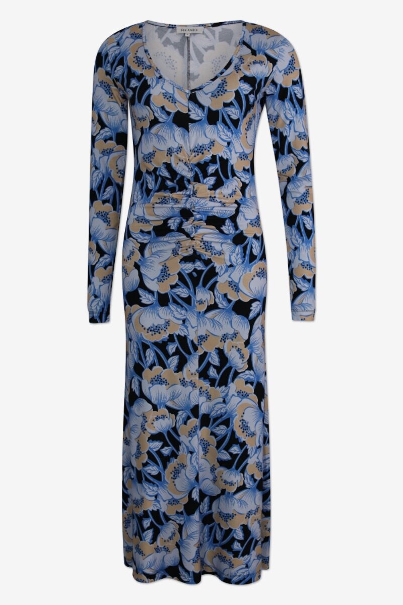 Yrsa Dress Blue blooming  - front image
