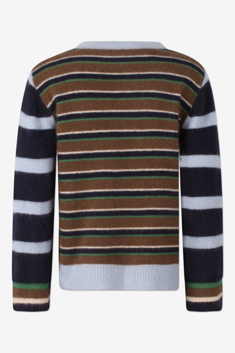 Josy Stripe Sweater Clean Stripe Long sleeve, round-neck striped sweater made in our signature racoon yarn - back image