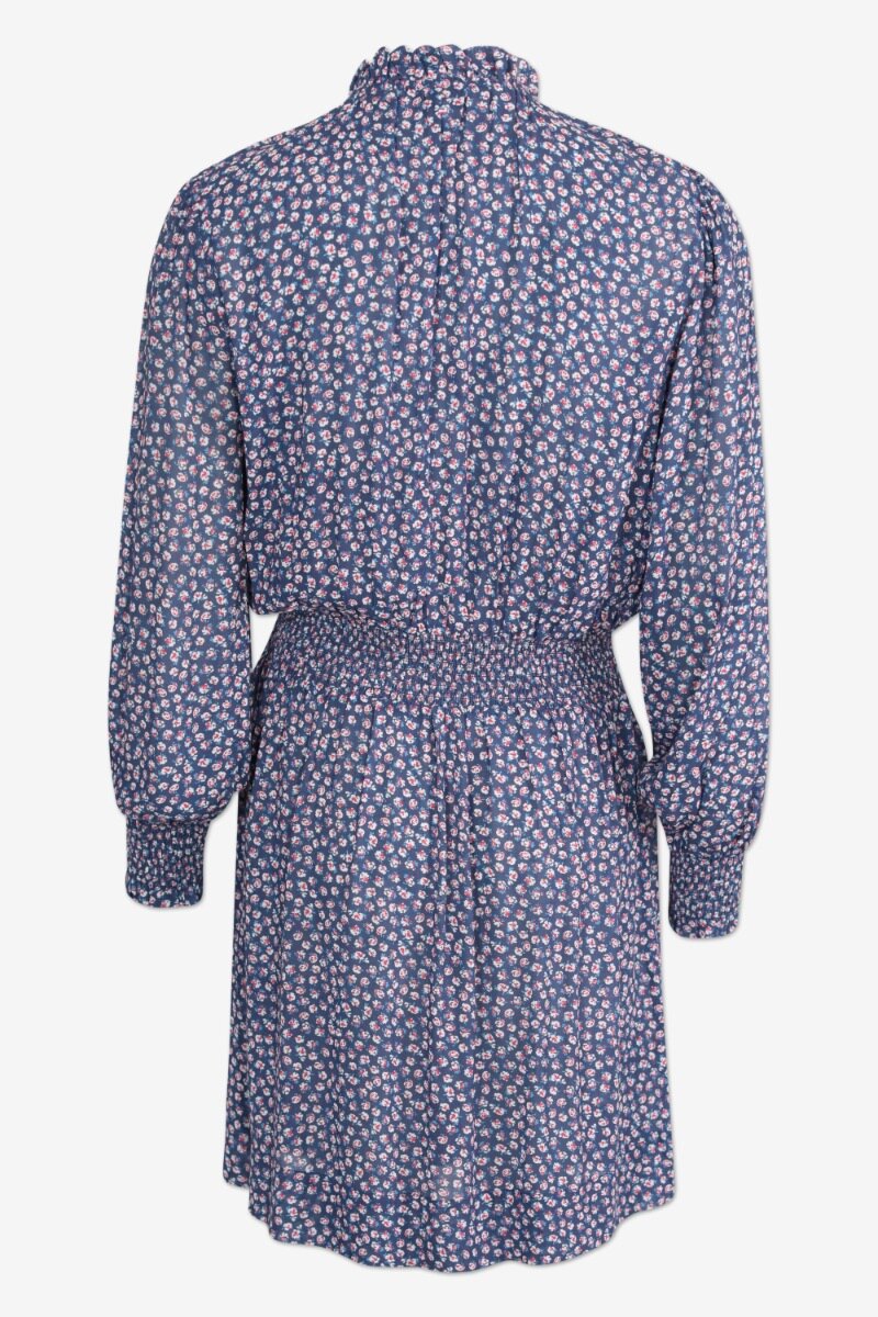 Frillo Print Dress Hockney field  - back image