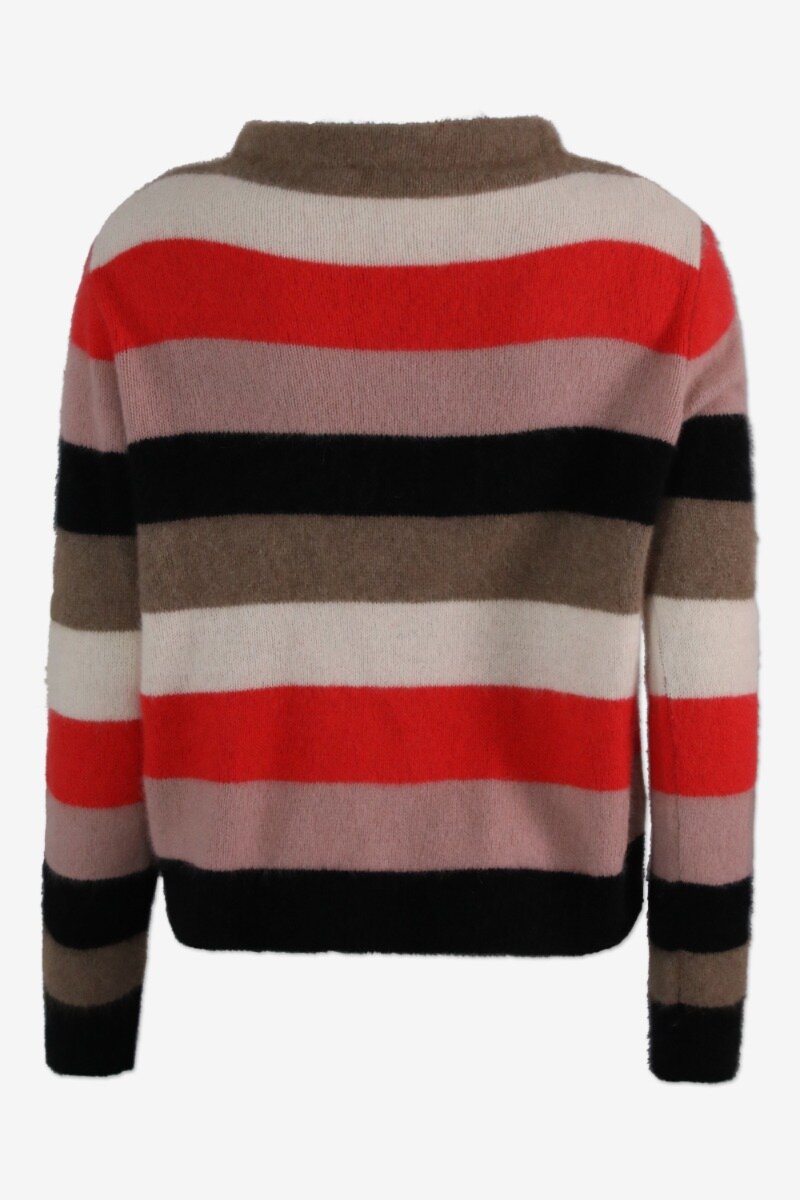 Ebba Deco Sweater Fluffy stripe  - back image