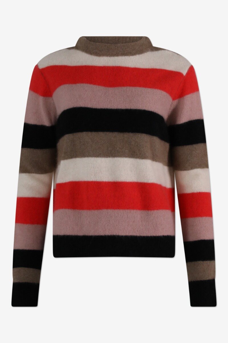 Ebba Deco Sweater Fluffy stripe  - front image