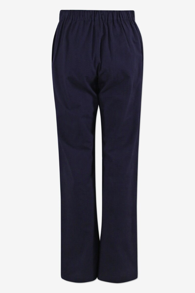 Riva Trousers Night Sky Mid-waist trousers with straight legs, an elastic waistband at the back, and front pockets - back image